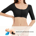 KSKshape Arm Shaper for Women Post Surgery Arm Lipo Compression Sleeves Front Closure Shapewear Bra Posture Corrector Tank Top,Black,M