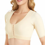 Plus Size Upper Arm Shaper Compression Sleeves for Women - Post-Surgery Slimmer & Corrector Shapewear Tops (01 Beige 4XLarge