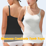 VVX Womens Shapewear for Women Tummy Control Tank Top Body Shaper Seamless Compression Camisole Tops （1pk Black S）