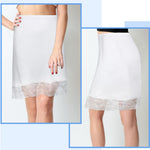 3 Pieces Half Slips for Under Dresses Lace Half Slip Dress for Women with Short Lace Trim Above Knee Adjustable Underskirt (Large)