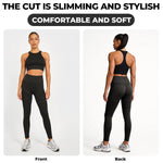 Anti Cellulite Compression 3D Leggings Women Butt Lifting Tummy Control with Resistance Bands Black (XL)