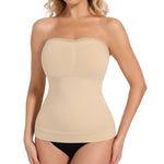 JOYSHAPER Strapless Camisole Shapewear Tube Top for Women Bandeau Shaper Compression Tank Tops Nude Cami Shaper Nude M