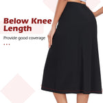 MANCYFIT Half Slips for Under Dresses Slip Skirt for Women A-line Underskirt for Dresses Black Large