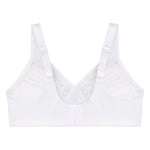 Glamorise Full Figure Plus Size MagicLift Minimizer Bra Wirefree #1003 White