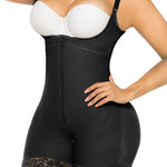 YIANNA Fajas Colombianas Shapewear for Women Tummy Control Postpartum Body Shaper Butt Lifter Post Surgery Compression Garment Bodysuit,YA7212-Black-M