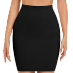 ONEW Shapewear Slips For Under Dress Half Slip Dress Tummy Control Seamless Slip Skirt Body Shaper For Women,Black,Small