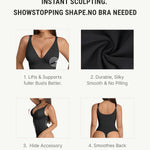 FeelinGirl Shapewear Bodysuits for Women Tummy Control Body Suits Deep V Neck Thong Body Shaper