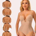 JOYSHAPER Backless Shapewear Bodysuit for Women Tummy Control U Plunge bra Briefs Body Shaper Built in Bra