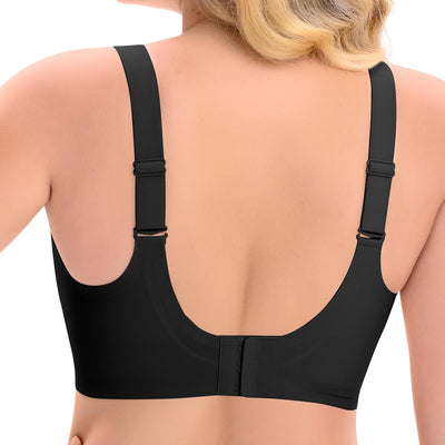 No Underwire Bras for Women Supportive Wireless Seamless Comfort Bra (Black-M-0094-1, X-Large)