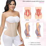 SHAPSHE Waist Trainer for Women Tummy Control Long Torso Postpartum Belly Band Faja Body Cincher Shapewear with Adjustable Hook and Eye