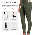 LZYVOO Leggings with Pockets for Women, 6 Packs Soft High Waisted Tummy Control Workout Yoga Pants(BlackGrayNavyWineGreenBrown-XL)
