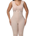 JOSHINE Faja Colombiana Knee Length Full Body Shapewear for Women Tummy Tuck Compression Garment Lipo Boards Post Surgery 360 Faja Completa Para Mujer with Adjustable Hook Closure Tan 2XL