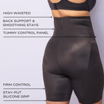 Naomi & Nicole Women's Back Magic Firm Control High-Waist Thigh Slimmer Shapewear, 7089-Beige-L