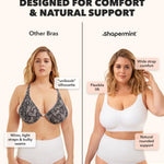 SHAPERMINT Bras for Women No Underwire - Seamless Bras for Women, Wireless Bra, Adjustable Plus Size Bra