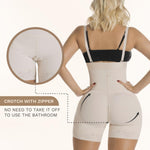 Sonryse 050ZL Postpartum Stage 2 Mid Thigh Bodysuit Tummy Control Shapewear for Women Faja Colombiana Cocoa M