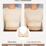 Minimizer Bras for Women Full Coverage Unlined Underwire Bras Plus Size Lifting Bra for Heavy Breast, Wide Strap, Skin 40DD