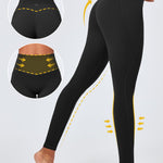 Ewedoos Compression Leggings for Women Tummy Control Leggings with Pockets Workout High Waisted No Front Seam Yoga Pants Gym Black
