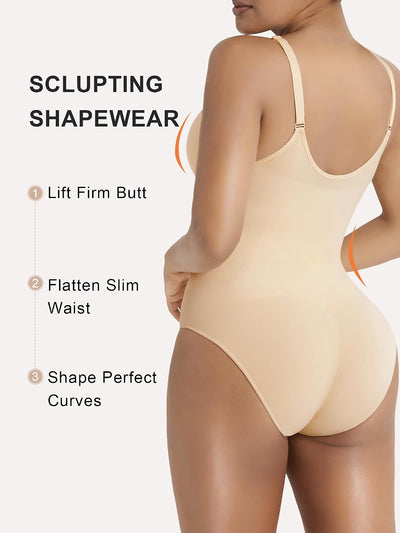 SHAPERX Women's Shapewear Bodysuit Tummy Control Seamless Zip-Up Body Shaper Waist Defining Body Suit