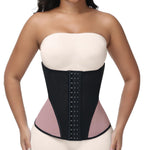 SHAPSHE Waist Trainer for Women Corset Shapewear Tummy Control Cincher Workout Body Shaper with Hooks BLK/X-Large