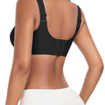 Womens Wireless Jelly Bras Plus Size No Underwire Seamless Full Coverage Comfortable Everyday Bra with Medium Support (Black, Medium)