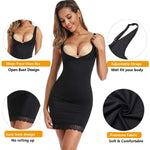 JOYSHAPER Womens Full Slips for Under Dresses Tummy Control Body Slimmer Dress Shapewear Slip V Neck Slimming Slip Black XL