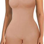 Women's Seamless Shapewear Tummy Control Bodysuit Body Shaper V Neck Seamless Butt Lifter Full Shaping Bodyshapers