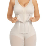 YIANNA Overbust Fajas Colombianas Moldeadoras Shapewear for Women Tummy Control Full Body Shaper Girdles Post Surgery Compression Garment,YA7366-Beige-3XL