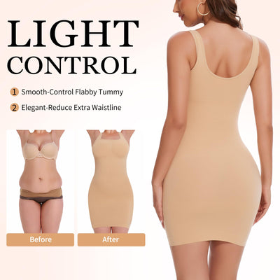 JOYSHAPER Slip Dress Shapewear for Under Dress Women Seamless Full Slip Tummy Control Body Shaper Bodycon