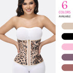 SHAPSHE Waist Trainer for Women Tummy Control Postpartum Belly Band Faja Body Cincher Shapewear with Adjustable Hook and Eye Leopard 3XL