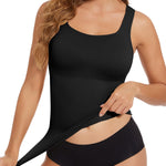 JOYSHAPER Women's Shapewear Tops for Tummy Control Shapewear Camisole Tanks Square Neck Compression Tank Tops Body Slimmer Cami Shaper Black 3XL