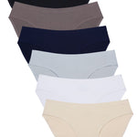 Wealurre Seamless Underwear Invisible Bikini No Show Nylon Spandex Women Panties(826m 1+2)