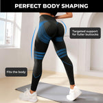 Anti Cellulite Compression 3D Leggings Women Butt Lifting Tummy Control with Resistance Bands Black (XL)