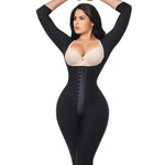Forma Tu Cuerpo Fajas Moldeadoras - Open Bust Bodysuit Knee Kenght & Center Clasps, Body Reductor y Moldeador para Mujer Blk 2XS