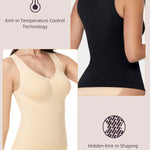 ATTLADY Shapewear Tank Tops for Women - Tummy & Waist Control Compression Camisole | Slimming Seamless V-Neck Body Shaper Vest