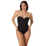 Maidenform Women's Tummy Shaping Thong Bodysuit, Multiway Thong Shaper, Firm Control