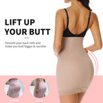 JOYSHAPER Shapewear Dress Slip for Under Dresses Skirt with Lace Half Slip Tummy Control Short Body Shaper Beige Large