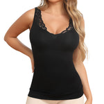 JOYSHAPER Shapewear Camisoles with Built in Bra Tummy Control Shapewear Tank Tops for Women Padded Bras Shaper Cami Black 2XL