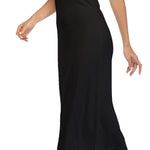 Summienlink Women's Full Slip for Under Dresses Sexy Long Sleeveless Nightgown Cami Dress (Black, Large)