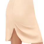 Lovasy Half Slips for Women Underskirt Anti-Static Short Mini Skirt with Floral Lace Trim Slip Dress for Skirt Dresses Nude,XX-Large