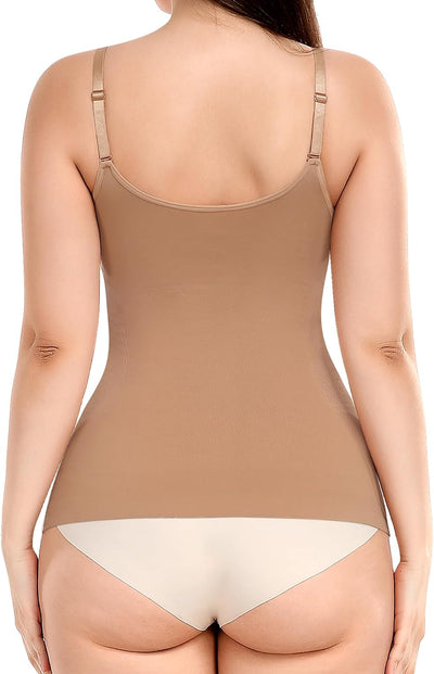 Werena Shapewear Cami With Built-in Bra Compression Tanks for Women Shaping Camisoles Tummy Control Tank Tops
