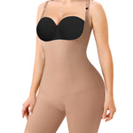Nebility Shapewear Bodysuits for Women Tummy Control Body Shaper Seamless Butt Lifter Open Bust Mid-Thigh Compression Waist Trainer