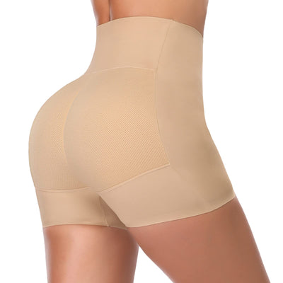 JOYSHAPER Butt Lifting Shapewear for Womens Tummy Control Padded Underwear Butt Lifter Panties Booty Enhancer Shorts Beige S