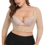 woahee Women's Arm Shaper Plus Size Arm Faja Compression Sleeve Garment Post Surgical Arm Shapewear Nude XX-Large