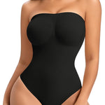 Werena Strapless Shapewear Bodysuit for Women Tummy Control Seamless Body Shaper with Removable Straps Under Dress