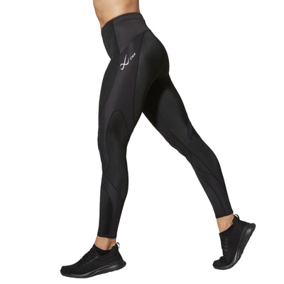 CW-X Women's Stabilyx Joint Support Compression Tight, Leggings for Running and Recovery, Black, Medium, 125809A