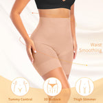 Werena Shapewear for Women Tummy Control Shaping Shorts High Waist Body Shaper Panties Underwear Slip Shorts Under Dresses (#1 Latte,Small)