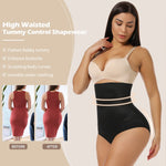 SHAPERIN High Waisted Shaper Panty for Women, Tummy Control Panty Belly Slimming Body Shaperwear Underwear Brief Black