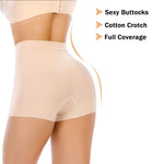 Womens Seamless Shaping Boyshorts Panties Tummy Control Underwear Slimming Shapewear Slip Shorts(#A2 Beige(light Tummy Control),Small)