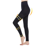 Myshear Medical Compression Tights Women, 20-30 mmHg Graduated Compression Pantyhose Men, Footless Compression Stockings, High Waist Compression Leggings, Support Hose for Varicose Veins, Edema, Dvt