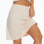 MANCYFIT Half Slips for Women Under Dress Underskirt Dress Midi Skirt Slip Nude S